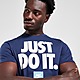 Blauw Nike T-shirt Just Do It Core Homme