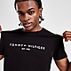 Noir Tommy Hilfiger T-shirt Logo Brodé Homme