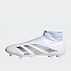 Blanc/Argenté/Blanc adidas Chaussure de football Predator League sans lacets Terrain souple