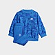Bleu/Bleu adidas Ensemble été sweat-shirt ras-du-cou imprimé intégral