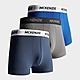 Bleu/Gris McKenzie Pack de 3 boxers Homme