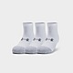 Blanc Under Armour Pack de 3 paires de chaussettes HeatGear Tech No Show Homme