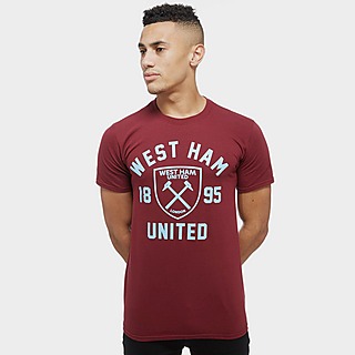 style rétro/année 1986 couleurs domicile homme West Ham United FC officiel T-shirt thème football 