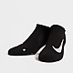 Noir/Blanc Nike Lot de 2 Paires de Chaussettes Invisibles Multiplier Running