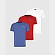 Rouge/Bleu McKenzie Lot de 3 T-Shirt Essential Homme
