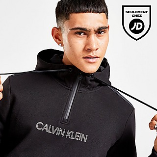 Calvin Klein Central Logo Tape 1/2 Zip Hoodie