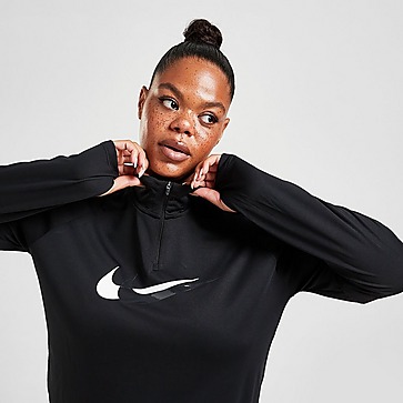 Nike Vêtement intermédiaire de running à demi-zip Nike Dri-FIT Swoosh Run pour Femme (grande taille)