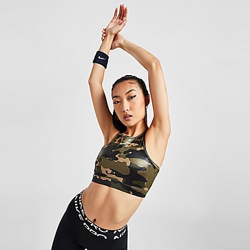 Nike Brassière de sport à maintien normal et encolure haute avec coussinet une pièce Nike Dri-FIT Swoosh pour Femme