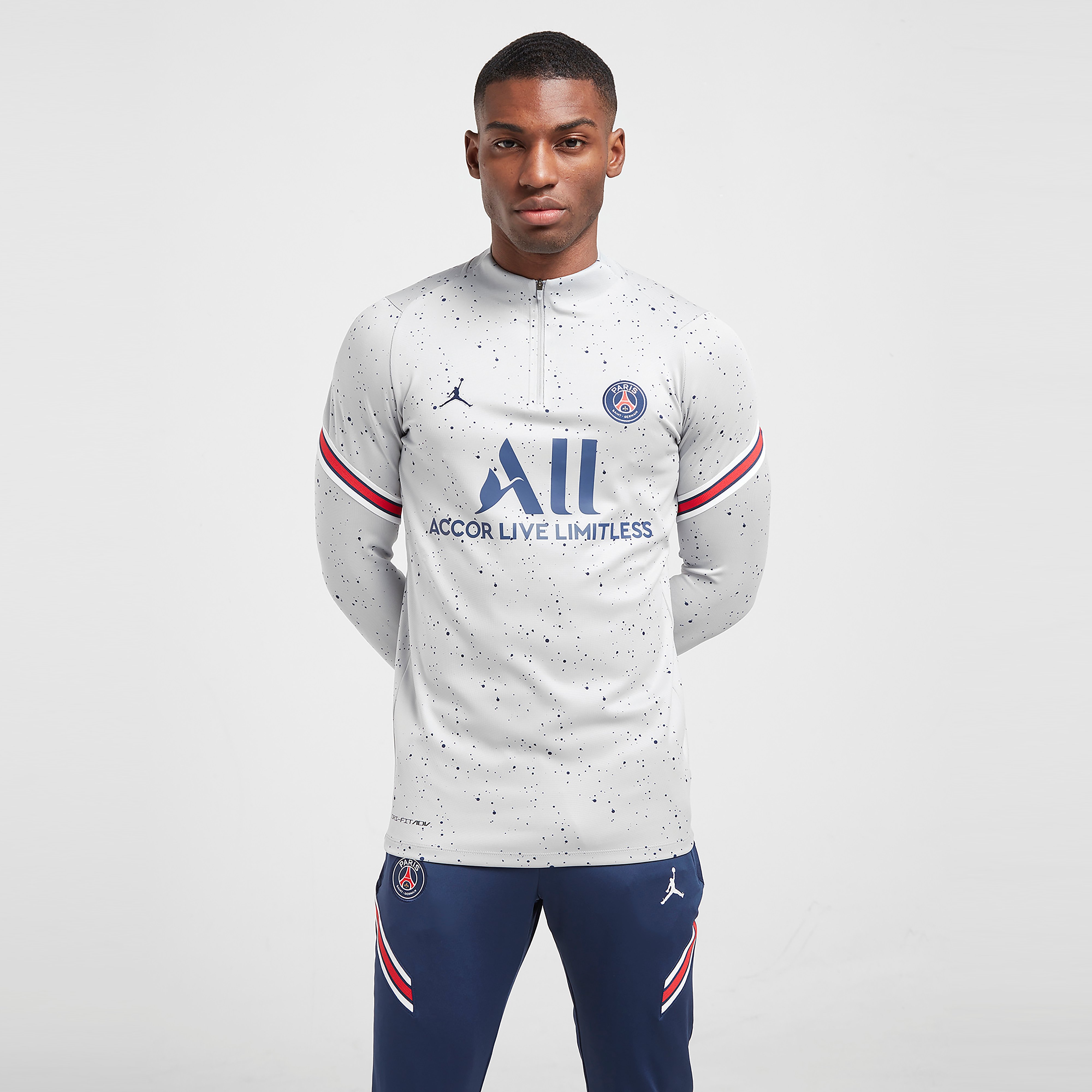 Jordan Paris Saint Germain Elite Drill Top Gris- JD Sports France