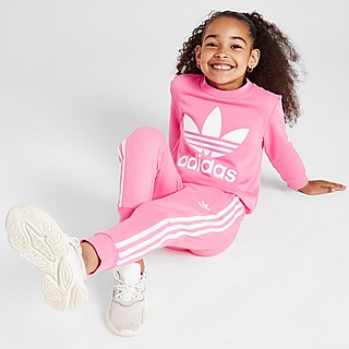 adidas Originals Girls' Trefoil Crew Tracksuit Children