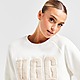 Blanc UGG Sweatshirt Fuzzy Logo Crew Femme