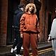 Orange/Noir Nike Phoenix Fleece Oversized Joggers Femme