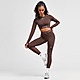 Maron/Blanc Nike Legging Pro Training Femme