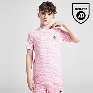 adidas Originals Trefoil Mono All Over Print T-Shirt Junior