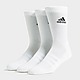 White adidas 3 Pack Crew Socks