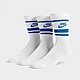 White/Blue/Blue/Blue Nike 3-Pack Essential Stripe Socks