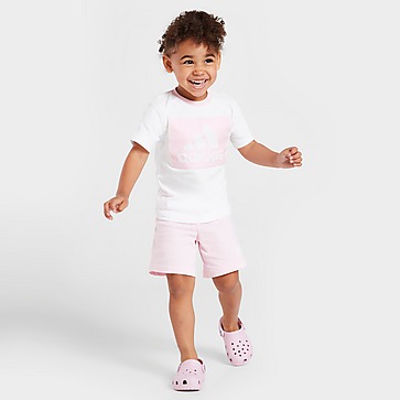 adidas Girls' Box Logo T-Shirt/Shorts Set Infant