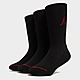 Black Jordan 3 Pack Crew Socks Junior