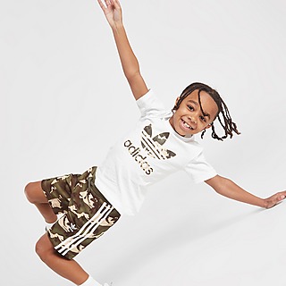 adidas Originals Camo Infil T-Shirt/Shorts Set Children