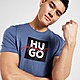 Blue HUGO Dalpaca Script Box T-Shirt