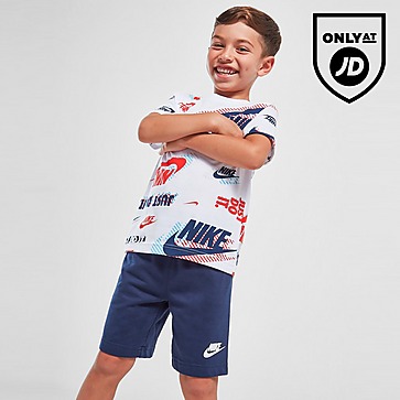 Nike All Over Print T-Shirt/Shorts Set Children