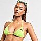 Green Calvin Klein Swim Monogram Rib Triangle Bikini Top