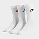 Bianco Nike 3-Pack Everyday Essential Calze