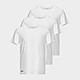 Bianco Lacoste 3 Pack Lounge Slim T-Shirts