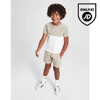 adidas Originals Colour Block T-Shirt/Shorts Set Children