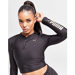 Puma Fit Long Sleeve 1/4 Zip Crop Top