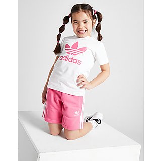 adidas Originals Girls' Trefoil T-Shirt/Shorts Set Children