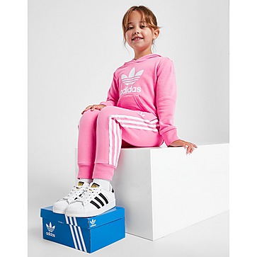 adidas Originals Girls' Trefoil Hooded Tracksuit Children