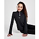 Black/White Nike Girls' Fitness Long Sleeve 1/2 Zip Top Junior
