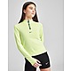 Yellow Nike Girls' Fitness Long Sleeve 1/2 Zip Top Junior