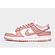 White/Pink Nike Dunk Low Women's