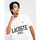 White Lacoste Signature Print Piqué Polo Shirt