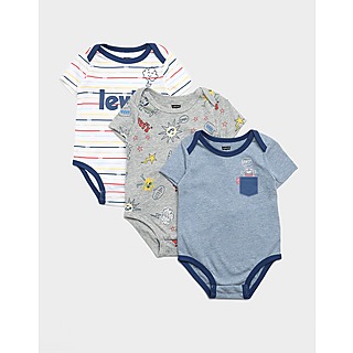 Levis Little Monster Print & Stripe (3-Pack) Infant