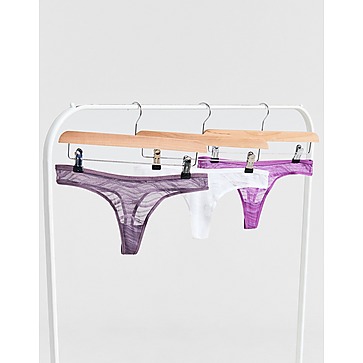Calvin Klein Underwear 3 Pack Sheer Lace Thongs