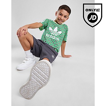 adidas Monogram Print T-Shirt/Shorts Set Children