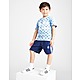 Blue adidas Originals Monogram Print T-Shirt/Shorts Set Children