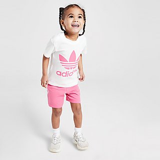 adidas Originals Girls' Trefoil T-Shirt/Shorts Set Infant