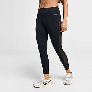 Nike 7/8-legging met halfhoge taille en mesh vlakken voor dames Pro