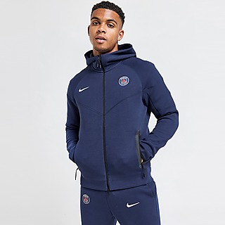 Nike voetbalhoodie met rits over de hele lengte voor heren Paris Saint-Germain Tech Fleece Windrunner