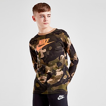 Nike Camo Long Sleeve T-Shirt Junior