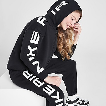 Nike Nike Air Club Fleece oversized hoodie met rits over de hele lengte voor meisjes