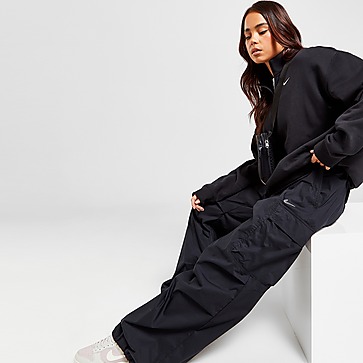 Nike Ruimvallende geweven cargobroek voor dames met hoge taille Sportswear