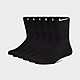 Zwart/Wit/Wit Nike 6 Pack Cushion Crew Socks Heren