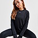 Zwart Nike Hardlooptop met ronde hals voor dames Dri-FIT Swift UV
