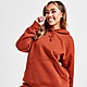 Oranje/Zwart Nike Oversized hoodie voor dames Sportswear Phoenix Fleece