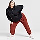 Oranje/Zwart Nike Oversized joggingbroek met hoge taille voor dames (Plus Size) Sportswear Phoenix Fleece